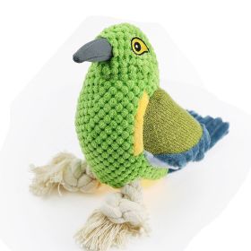 Parrot Shaped With Rope Feet. Bite Resistant Squeaky Dog Toy