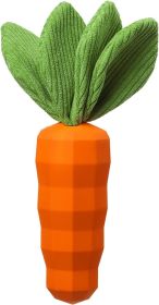 Squeaky Carrot Chew Toy for Aggressive Chewers, Made of Rubber Great For Training and Cleaning Their Teeth