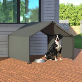 Outdoor Shaded Dog Shelter, Portable Pet Tent, Water Resistant, Use in Your Garden, Patio, Backyard, Gray