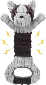 Plush Dog Squeak Toys with Crinkle Paper - Play Tug of War With Your Dog Great Fun for All Size Dogs.
