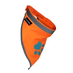 Orange Dog Bandana XL Size Hi Visibility Reflective Blaze Orange for Large Pets Safety Accessories for Walking Camping and Off Leash Exploring