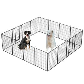 Portable Dog Playpen for the Outdoors, 16 Panels Dog Pen 40" Heigh with Doors for Large/Medium/Small Dogs