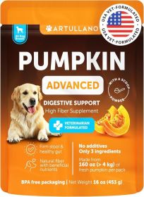 Pumpkin Powder for Dogs Digestive Support 16 OZ Fiber for Constipation For Gut Balance Healthy Skin Digestion Helps Firm Up Stool