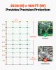 VEVOR Electric Fence Netting, 35" H x 164' L, PE Net Fencing with Posts & Double-Spiked Stakes, Utility Portable Mesh for Goats, Sheep, Lambs, Deer