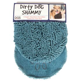 DGS Pet Products Dirty Dog Shammy Towel, Blue, Grey or Brown 13" x 31" x 0.5" (Color: Pacific Blue)