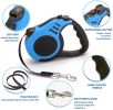 Retractable Dog Leash for Small Medium Dog up to 33lbs Leash made of Nylon, Anti-Slip Handle One-Handed Brake Pause Lock