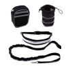 Waist Belt for Running with Your Dog Hands Free, Comfortable Handle Strong Dog Leash Set Highly Reflective Threads for Medium and Large Dogs