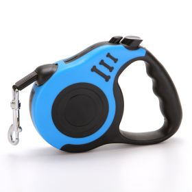 Retractable Dog Leash for Small Medium Dog up to 33lbs Leash made of Nylon, Anti-Slip Handle One-Handed Brake Pause Lock (Color: Blue)