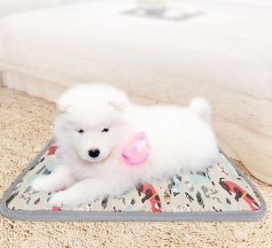 Electric Heating Pad for Your Dog, Waterproof Mat for Cozy Indoor Snooze (Color: Gray, size: large)